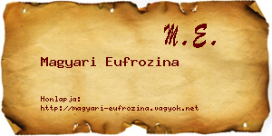 Magyari Eufrozina névjegykártya